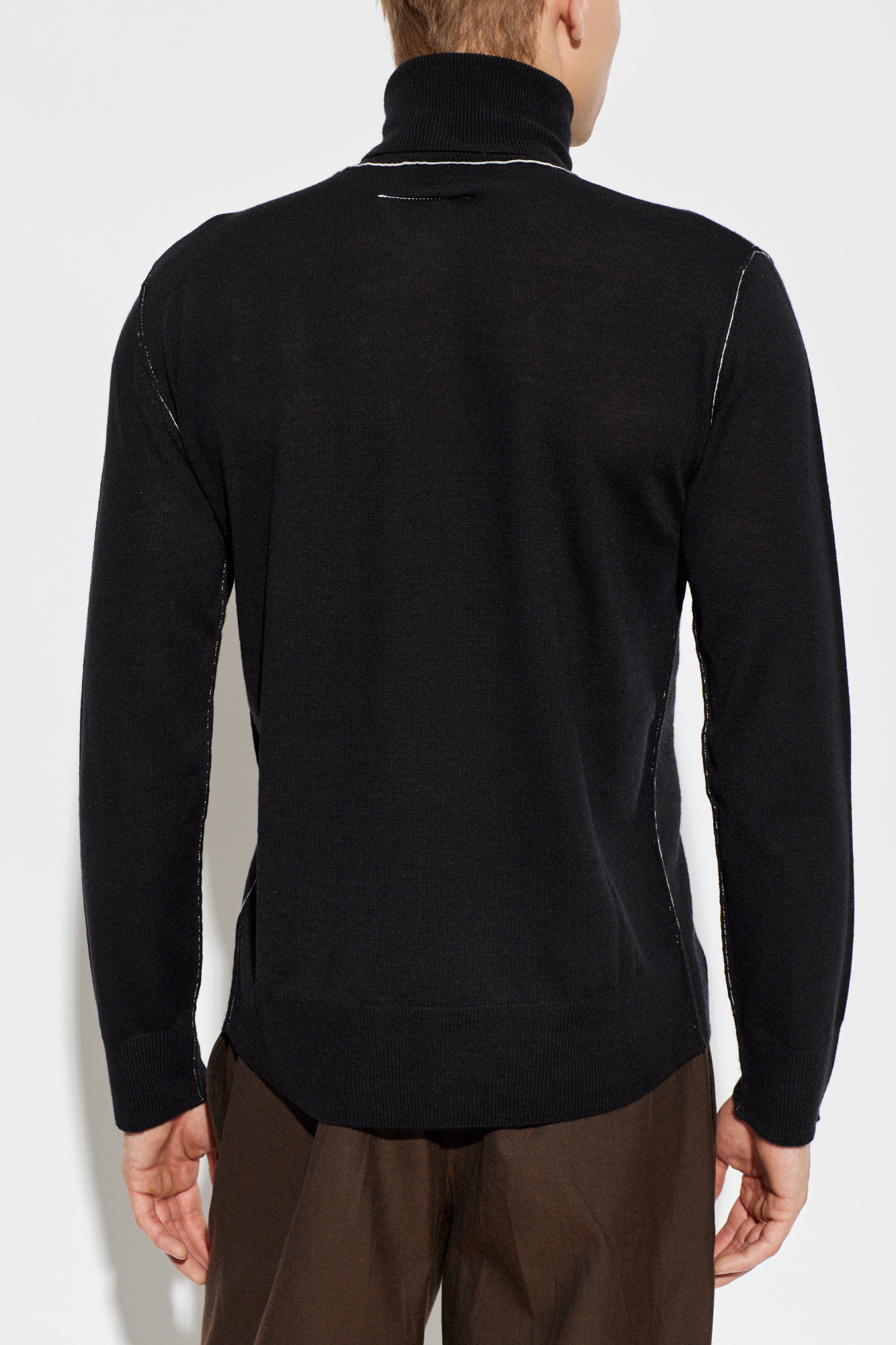 MM6 Maison Margiela Turtleneck with contrasting stitching | Men's